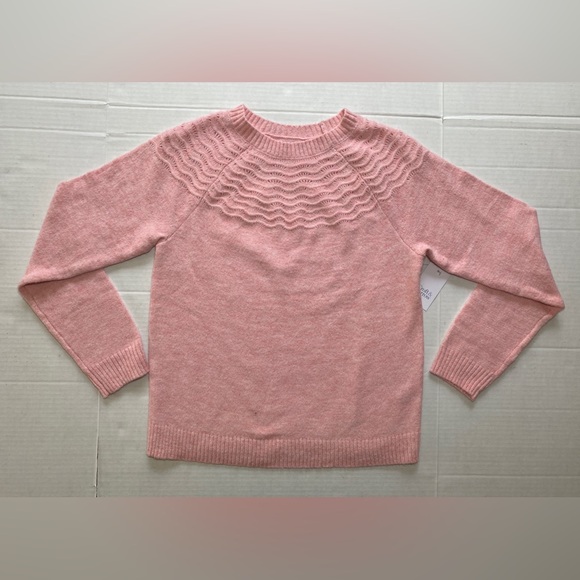 croft & barrow Sweaters - Croft & Barrow Women’s Medium Ripple Pointelle‎ Sweater
